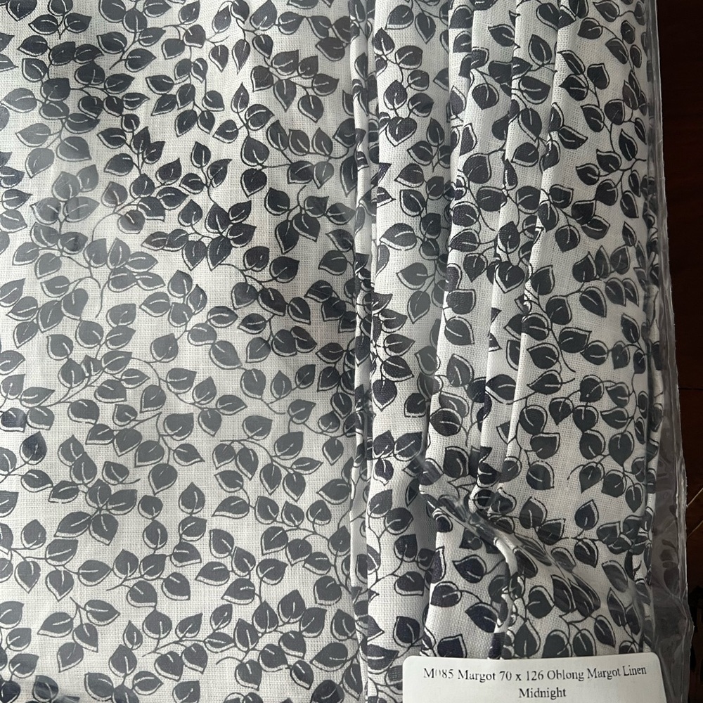 MATOUK fine linen Oblong tablecloth Midnight $400